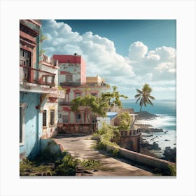 Street Scene In Havana Canvas Print