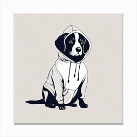 Dog In A Hoodie Canvas Print