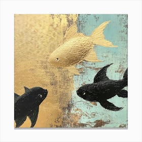 Gold Fish Art Canvas Print