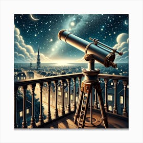 Telescope In The Sky Canvas Print