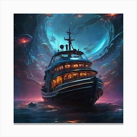 Ship And Ocean 1 Canvas Print