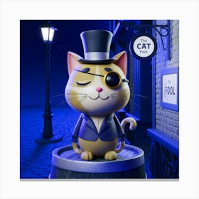 A 3d Render Of A Cat With A Top Hat And Jsnovkkmtl Sk3qwpi0uwq S8lssjejth6ugumvqfqr5a Canvas Print