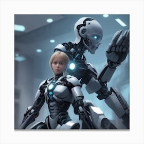 Robot Girl Canvas Print