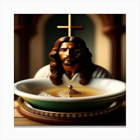 Jesus In The Bowl Canvas Print