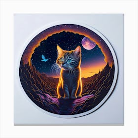 Cat Colored Sky (71) Canvas Print