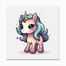 Cute Unicorn 777 Canvas Print