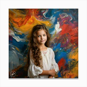 Portrait Of A Little Girl Canvas Print