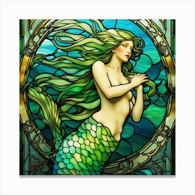 Green Mermaid Canvas Print