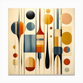 Mid Century Modern Geometric Canvas Print