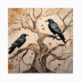 Crows In The Tree Canvas Print