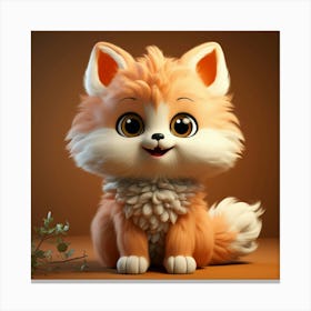 Cute Fox 80 Canvas Print