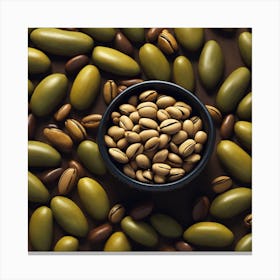 Coffee Beans In A Bowl 3 Canvas Print