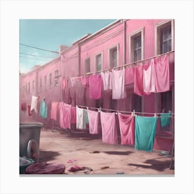 Pink Laundry Canvas Print