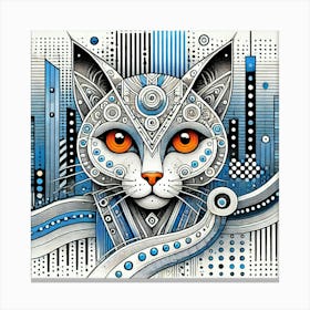 Coalwhisk City Cat Canvas Print