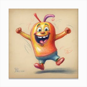 Cartoon Character 2 Canvas Print