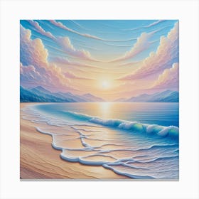 Sunset On The Beach 1 Canvas Print