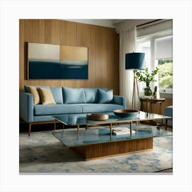 A Photo Of A Living Room With A Large Sofa (1) Canvas Print