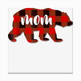 Red Plaid Mom Buffalo Matching Family Mama Pajama Christmas Canvas Print