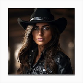 Westerngirlv2 Canvas Print