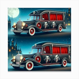 Ghost Car At Night Canvas Print