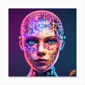 Craiyon 161121 Create A Profile Picture That Represents Artificial Intelligence Canvas Print