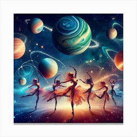 Dancers In Space Canvas Print