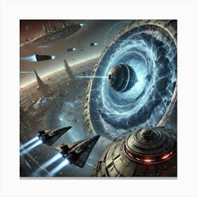 Graviton Warper Scene Converted Canvas Print