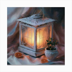 Lantern In A Window Canvas Print