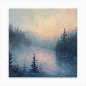 Misty Lake 1 Canvas Print