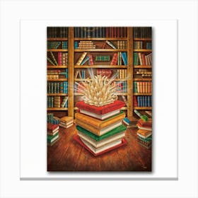 Infinite Knowledge Library print art and wall art Canvas Print