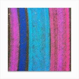 Blue And Pink Stripes Canvas Print