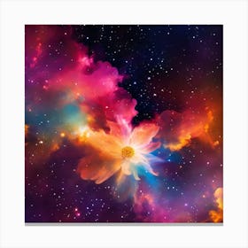 Flower In Space 4 Canvas Print