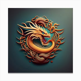 Mystical Chinese Dragon (1) Canvas Print