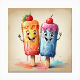 Ice Cream Pops Canvas Print