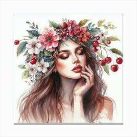 Cherry Blossom Girl Canvas Print