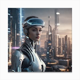 Futuristic Woman 150 Canvas Print