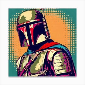 Boba Fett Pop Art Canvas Print