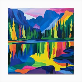 Colourful Abstract Banff National Park Canada 1 Canvas Print