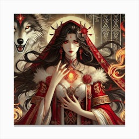 Priestess Kaida Portrait Canvas Print