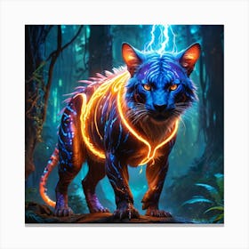 Glowing Electric Animal Canvas Print