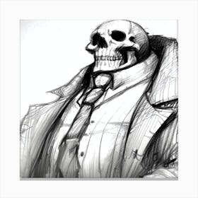 Skeleton In A Suit 1 Canvas Print
