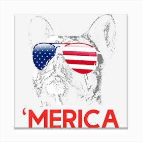 Trending Merica French Bulldog American Flag 4th Of Canvas Print