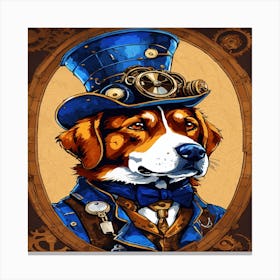 Steampunk Dog Canvas Print