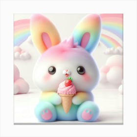Rainbow Bunny 2 Canvas Print