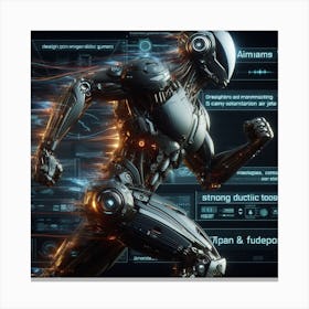 Futuristic Robot 106 Canvas Print