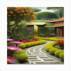 Asian Garden Canvas Print