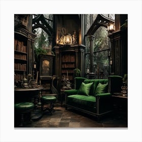 Gothic Library 1 Canvas Print