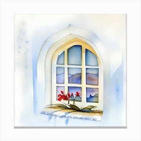 Watercolor Window Canvas Print