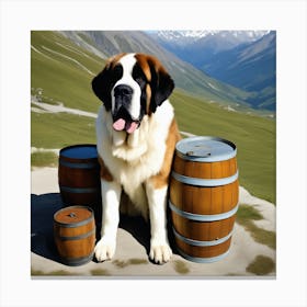 St Bernard 68 Canvas Print