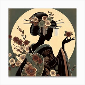 Creativel Geisha Illustration 190 Canvas Print